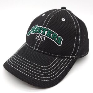 Masters 2013 Strapback Hat Baseball Embroidered Adjustable Golf Cap Black UPF 50